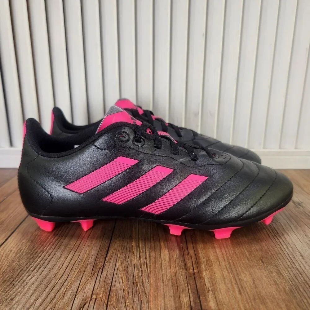 Adidas Goletto VII FG Youth Sz 6 Black Pink Sport Athletic Soccer Cleats GX6907